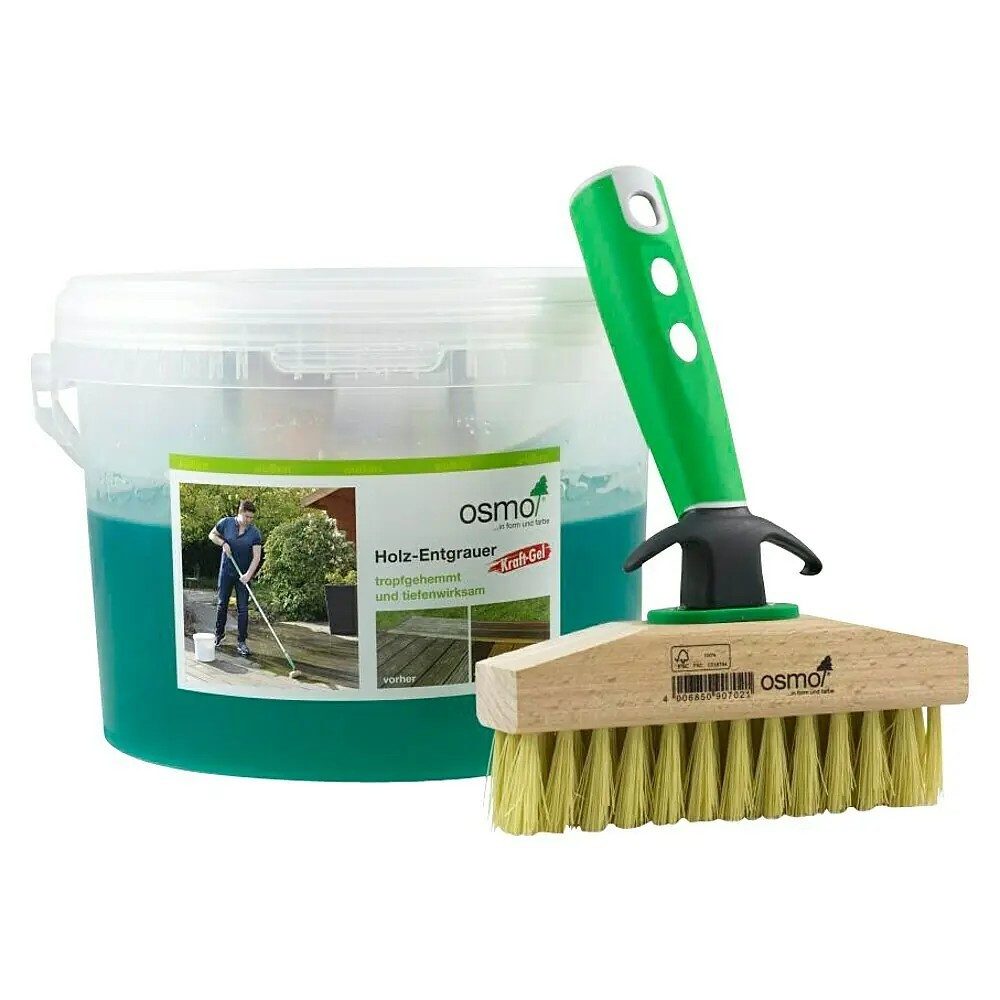 Osmo Osmo Holz-Entgrauer Kraft-Gel 2,5 l, Reiniger für vergrautes Holz Holzpflegeöl (1 St), Kraftvolles Gel, Hohe Haftkraft