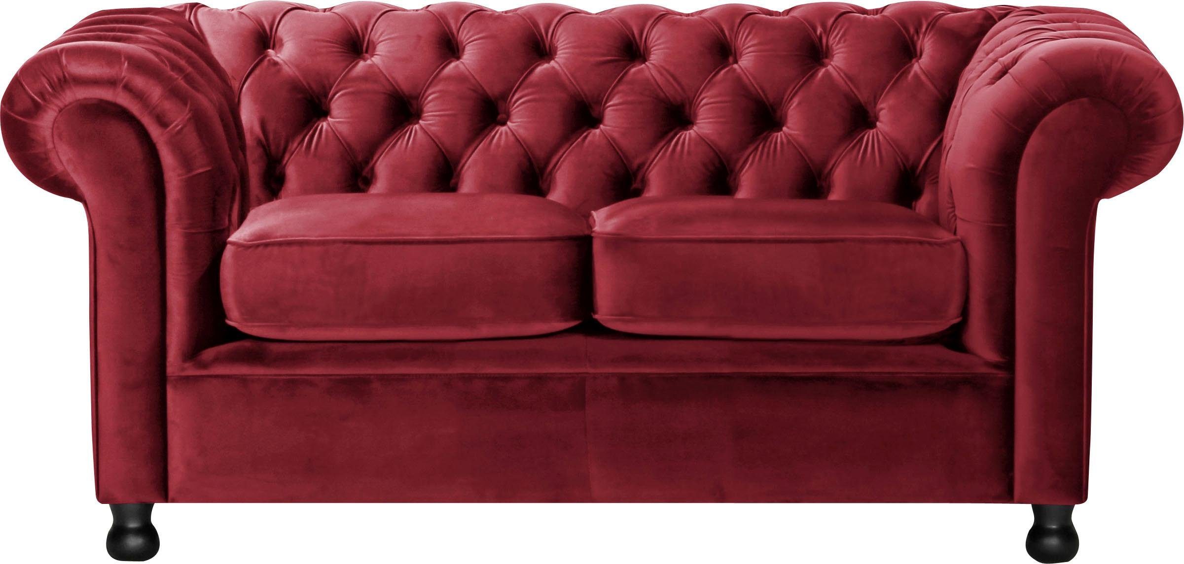 Home affaire Chesterfield-Sofa "Chesterfield Home 2-Sitzer", mit edler Knop günstig online kaufen