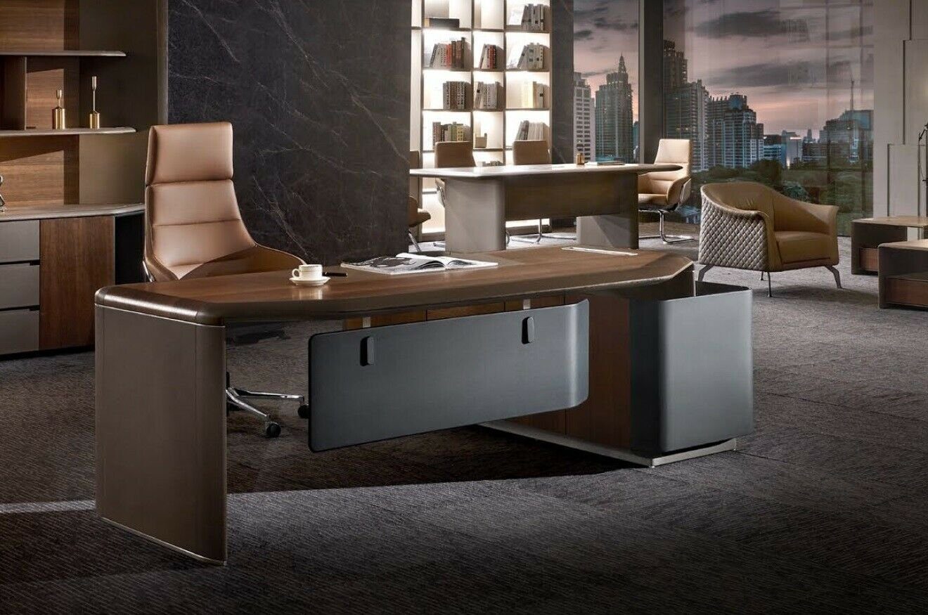 JVmoebel Eckschreibtisch, Schreibtisch Design Büro Möbel Einrichtung Tisch  Chef Boss Eck Tische Leder Holz online kaufen | OTTO