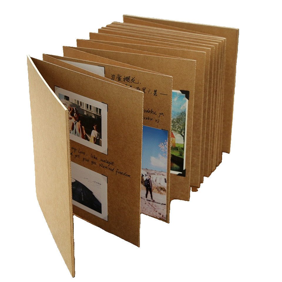 101DIYStudio Fotoalbum zum Einleben 34 Seiten für bis zu 30 Fotos (Geschenk Hochzeit Geburtstag Jubiläum Weihnachten, Stilvoll und Einzigartig), Kreative Form