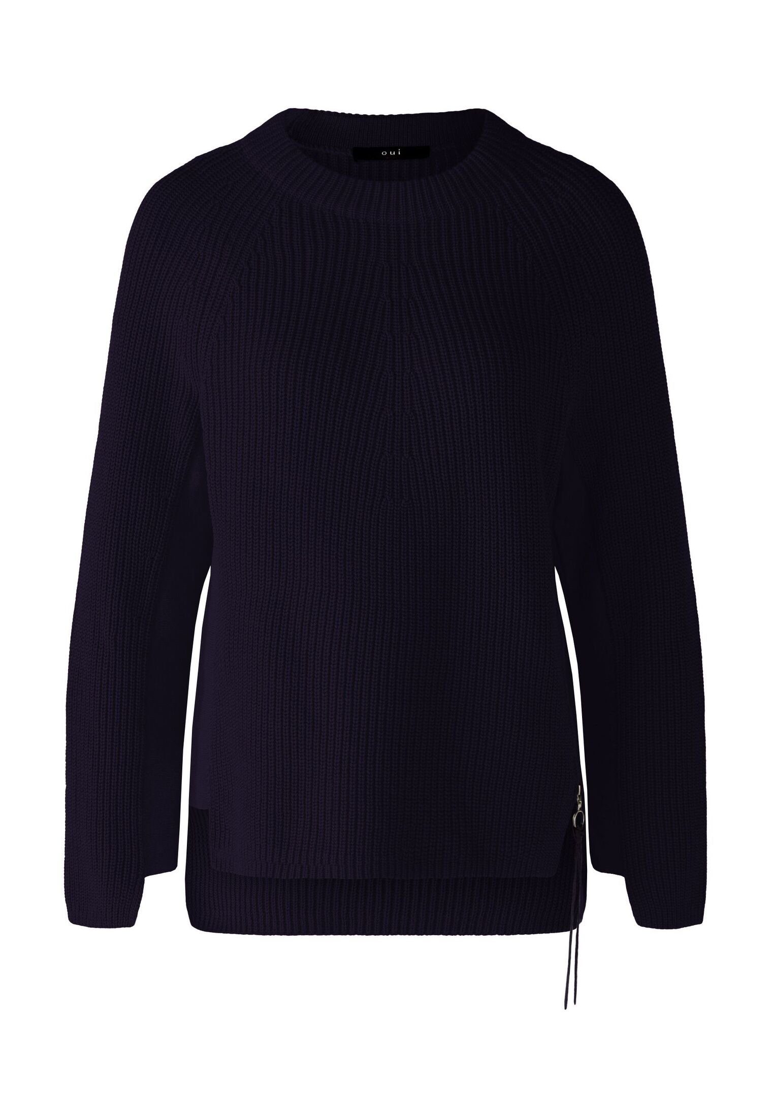 Oui Strickpullover Pullover RUBI darkblue