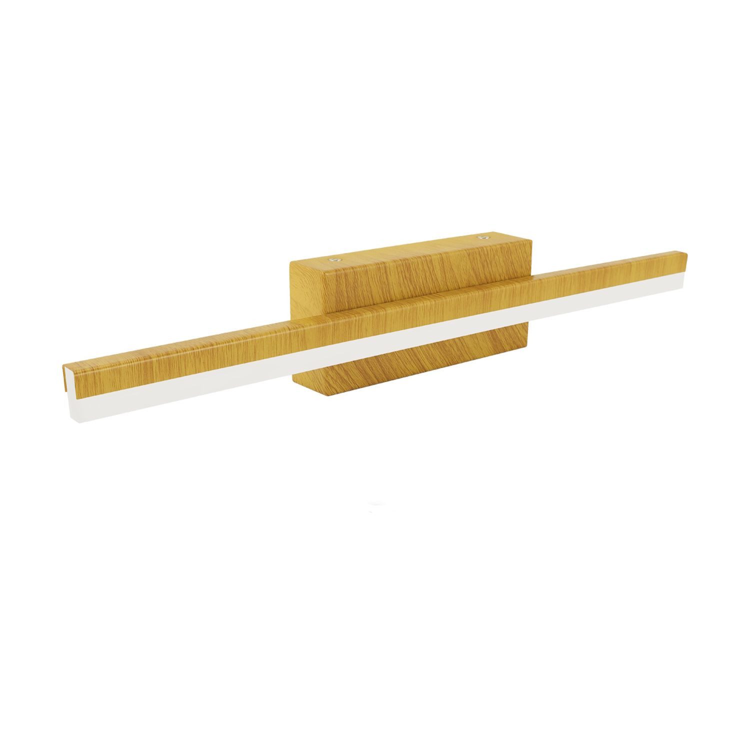 Licht-Erlebnisse Wandleuchte SARAH, LED, Neutralweiß, LED IP44 Holz (Kiefer) Edelstahl 4000 K 600 lm Wohnzimmer