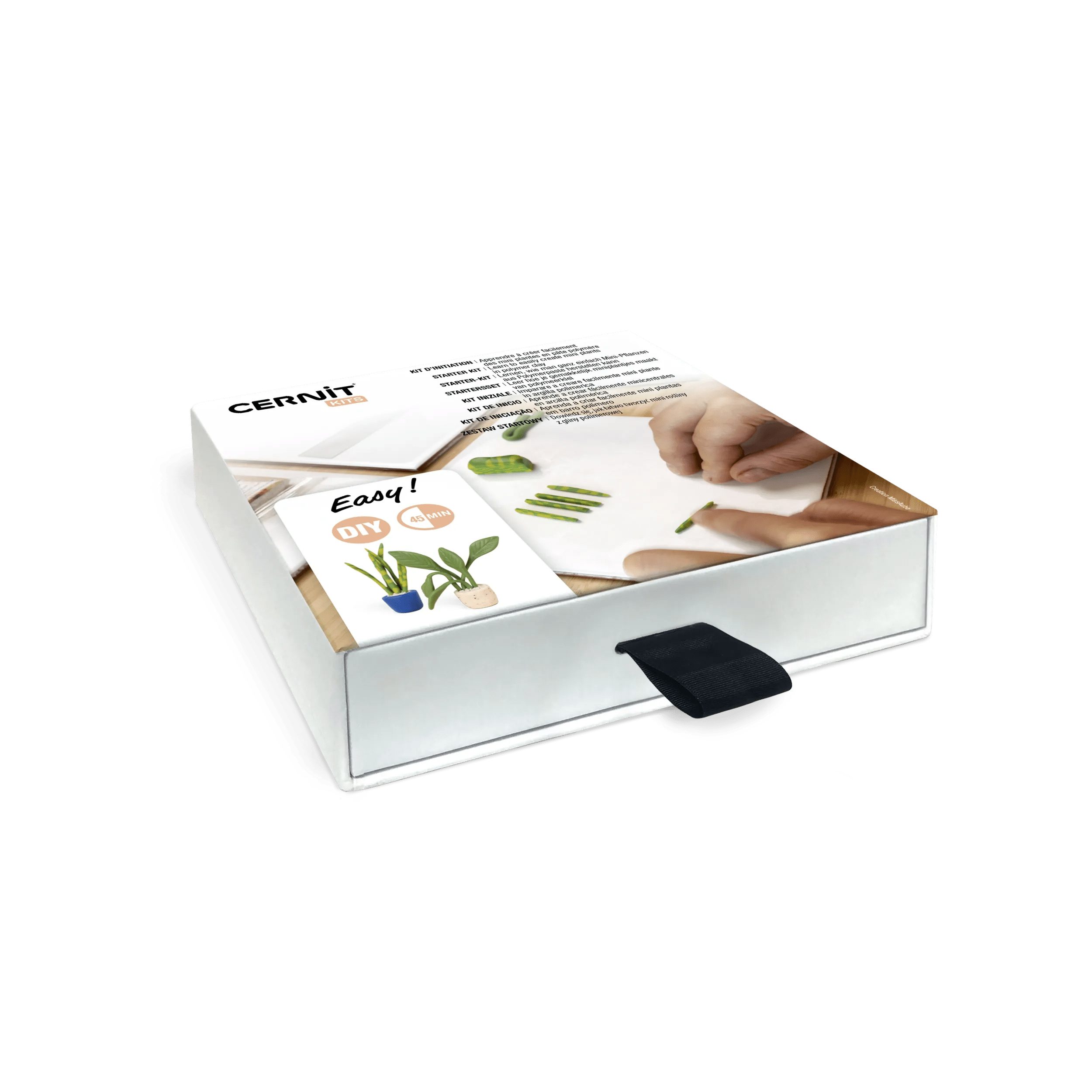 Cernit Modelliermasse Starterset, Mini-Pflanzen, 15x15x3 cm CEKIT002C, Kreativset
