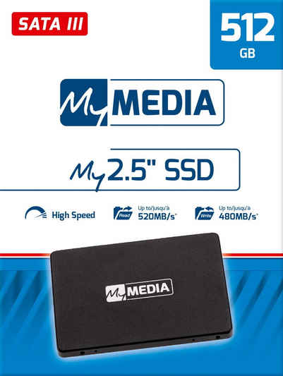 MyMedia »MyMedia SSD interne Festplatte 2,5 Zoll 512GB SATA III« SSD-Festplatte