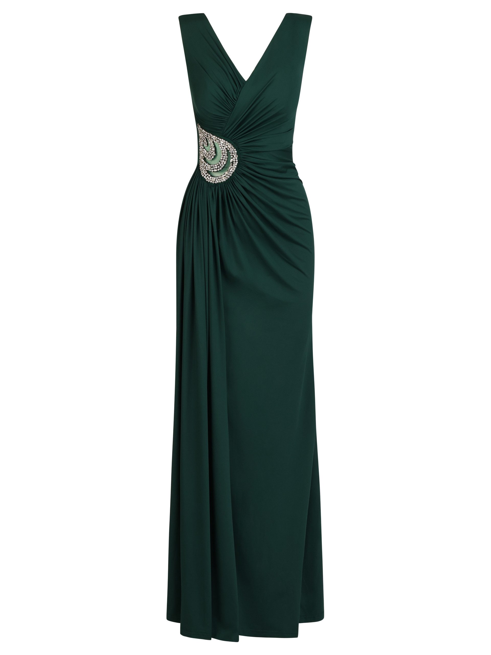 Kraimod Abendkleid mit Drapierung und Zierstein-Detail – Bild 5 von 5