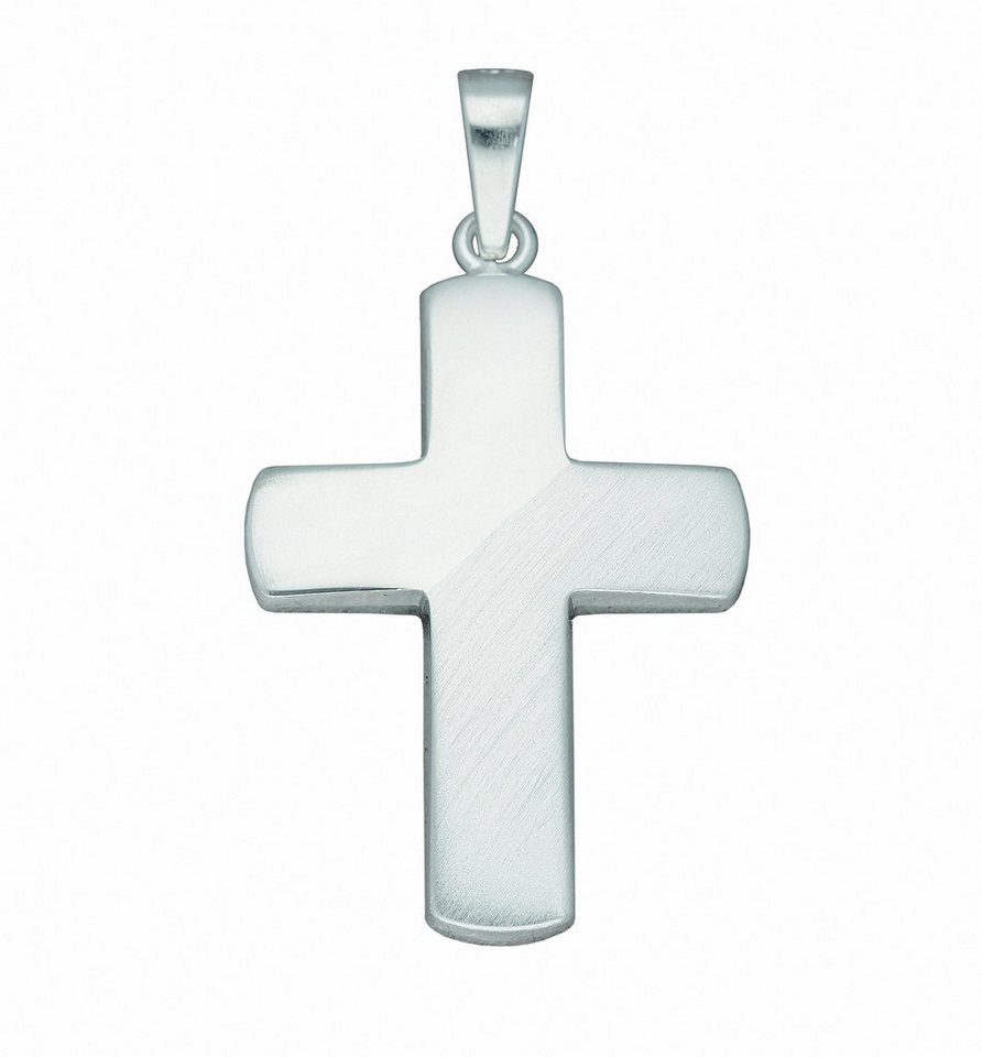 Adelia´s Kette mit Anhänger 925 Silber Kreuz Anhänger, Schmuckset - Set mit  Halskette, Maße des Anhängers - Breite 17,5 mm - Höhe 23,5 mm