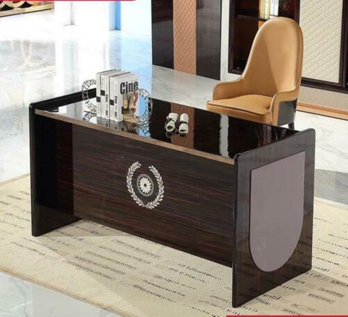JVmoebel Schreibtisch, Design Tisch Luxus Schreib Büro Möbel Metall Hochglanz Tische