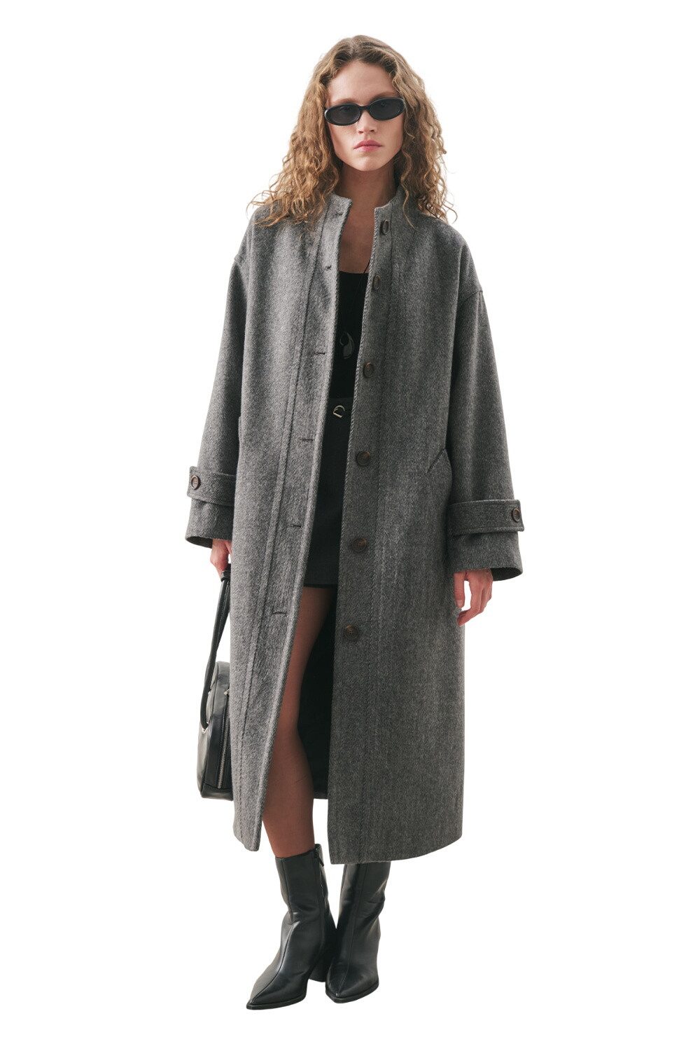 MANUKA Wintermantel RAI Oversize-Mantel Anthrazit