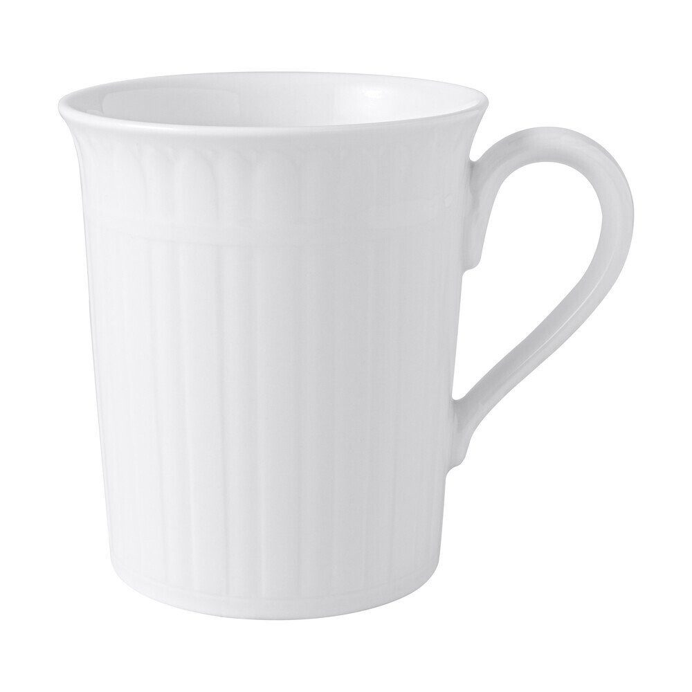 Villeroy & Boch Becher Henkelbecher 0,27 l Cellini, 1-tlg., Premium Porcelain, Henkelbecher, Kaffeebecher, Tasse, 270 ml, Premium Porcelain, weiß