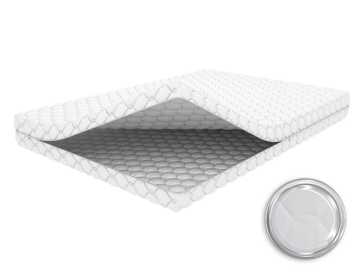 Matratzenersatzbezug Microfaser Crownmiller, 60x120 cm für Kindermatratzen  von 8 bis 12 cm, 60°C waschbar, 4-seitiger Reißverschluss
