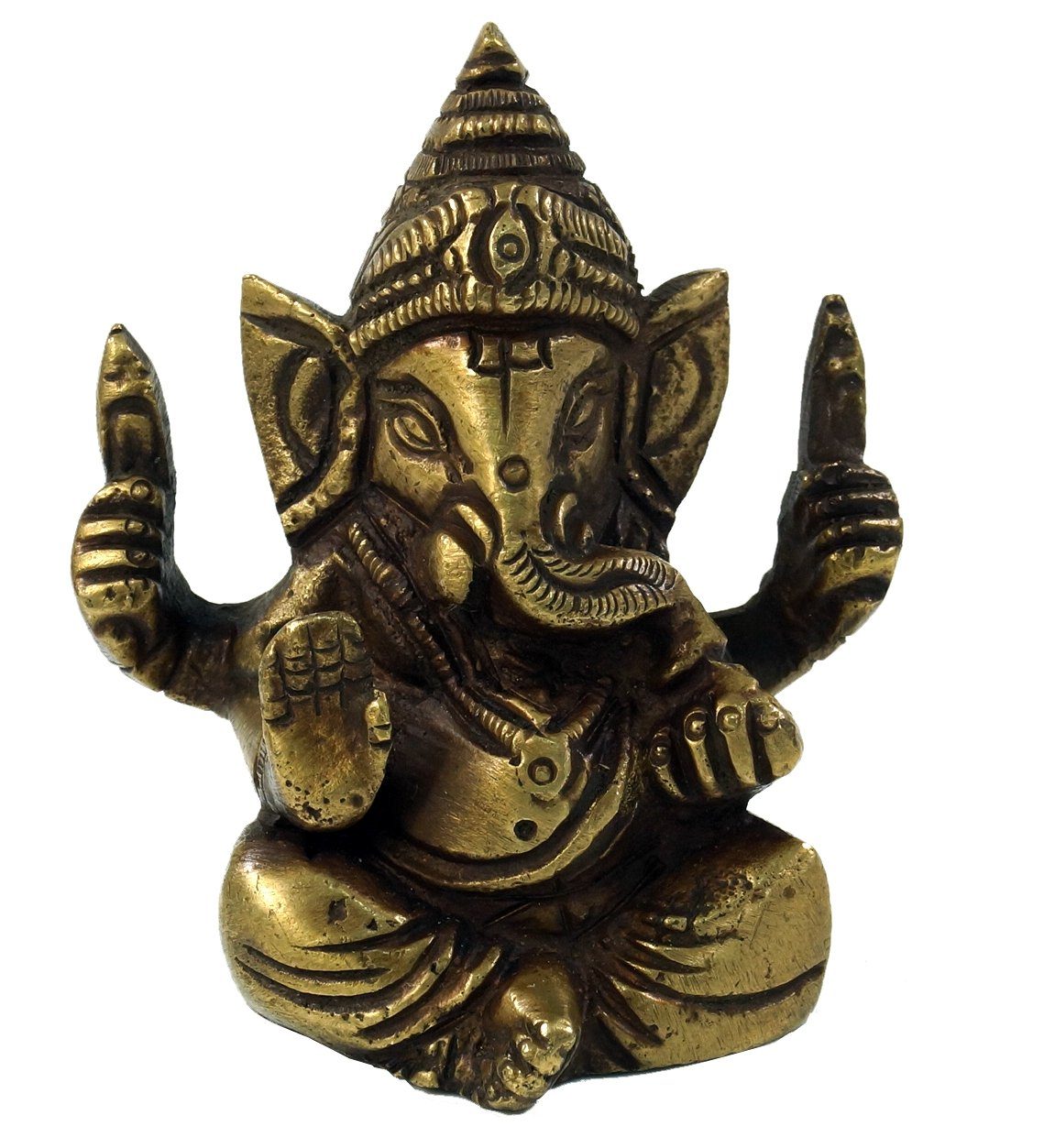 9 Ganesha Motiv - Guru-Shop cm Messingfigur Statue7 Dekofigur