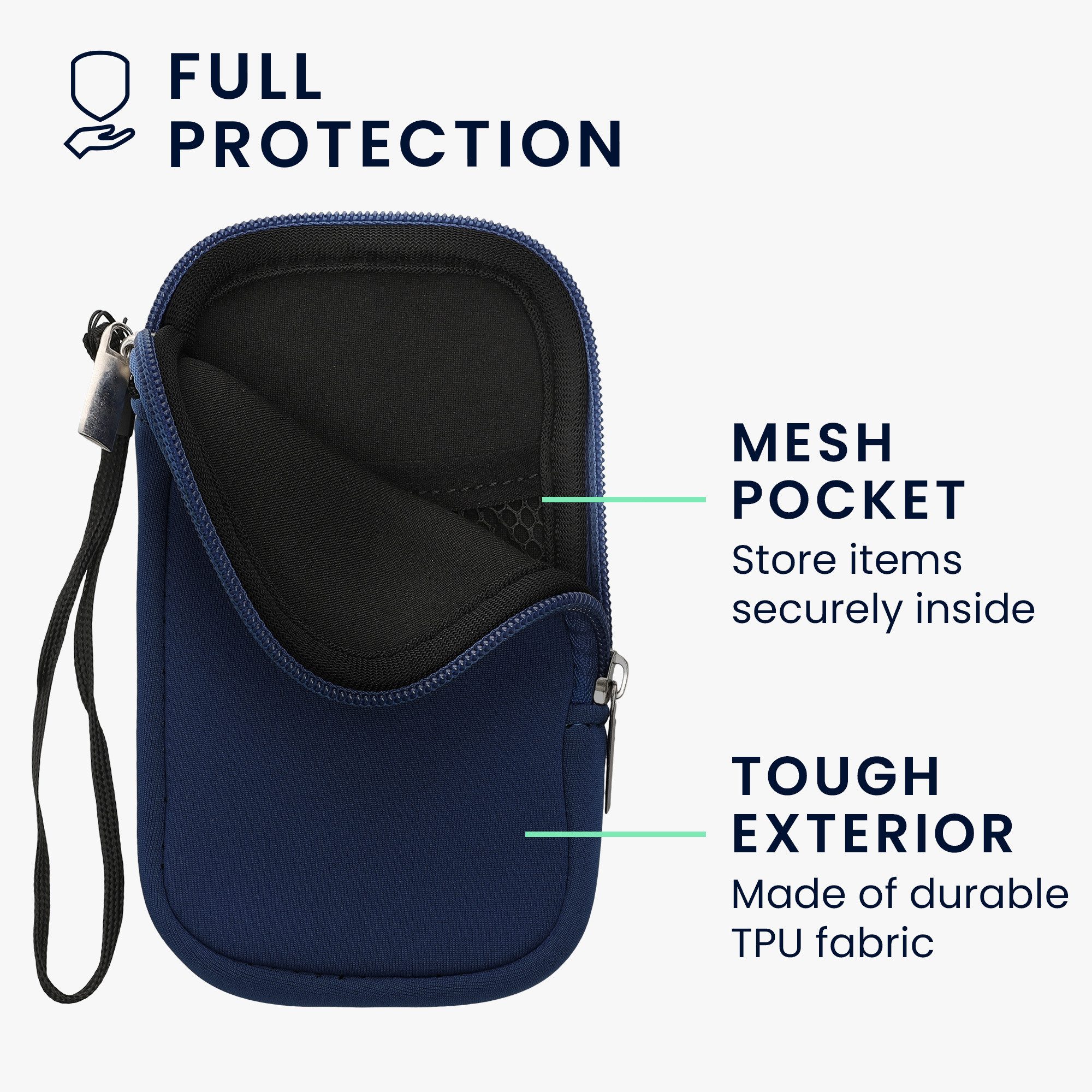 kwmobile Handytasche Handytasche für Smartphones L - 6,5" (1-tlg), Neopren Handy Hülle - Handy Tasche Sleeve Pouch
