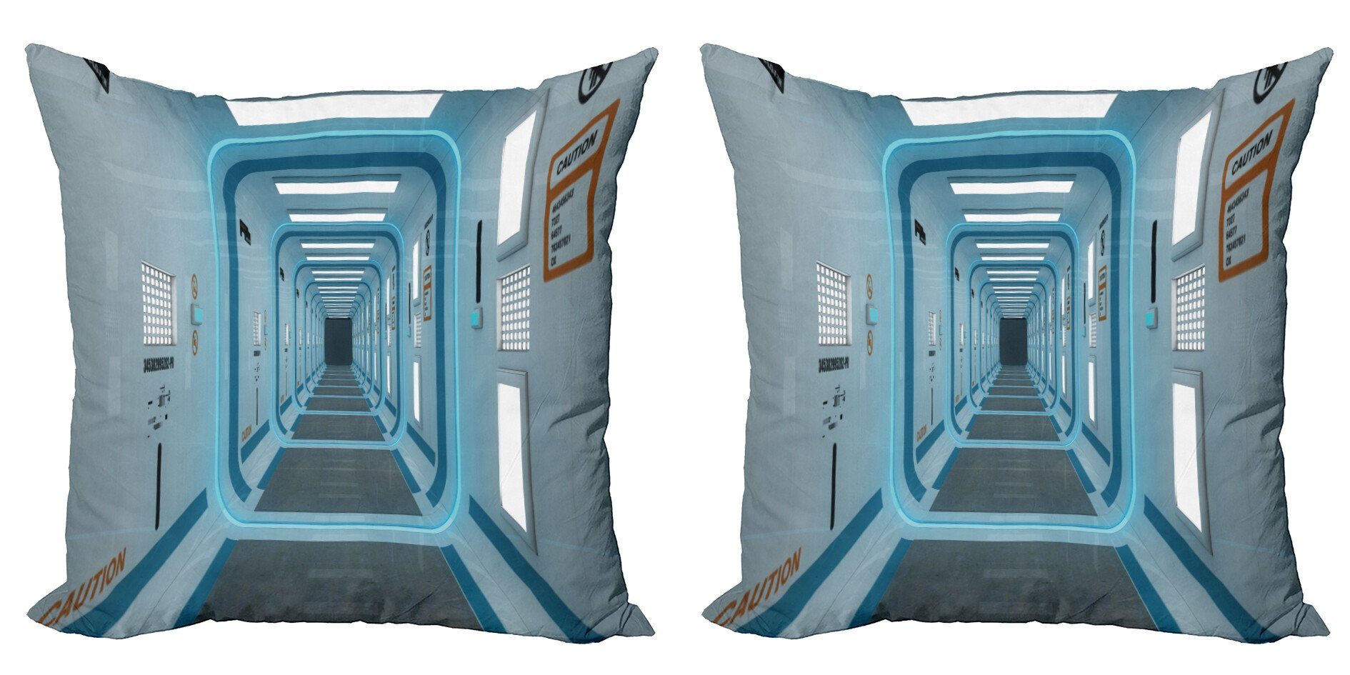 Galactic Abakuhaus Kissenbezüge (2 Accent Modern Digitaldruck, Drucken Ufo Weltraum Stück), Doppelseitiger