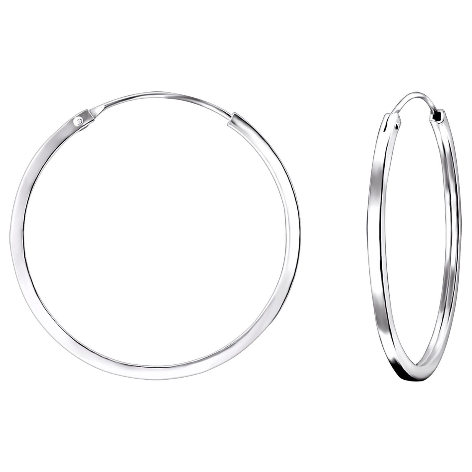 Monkimau Ohrring-Set Hoop Ohrringe aus 925 Silber, Hypoallergen