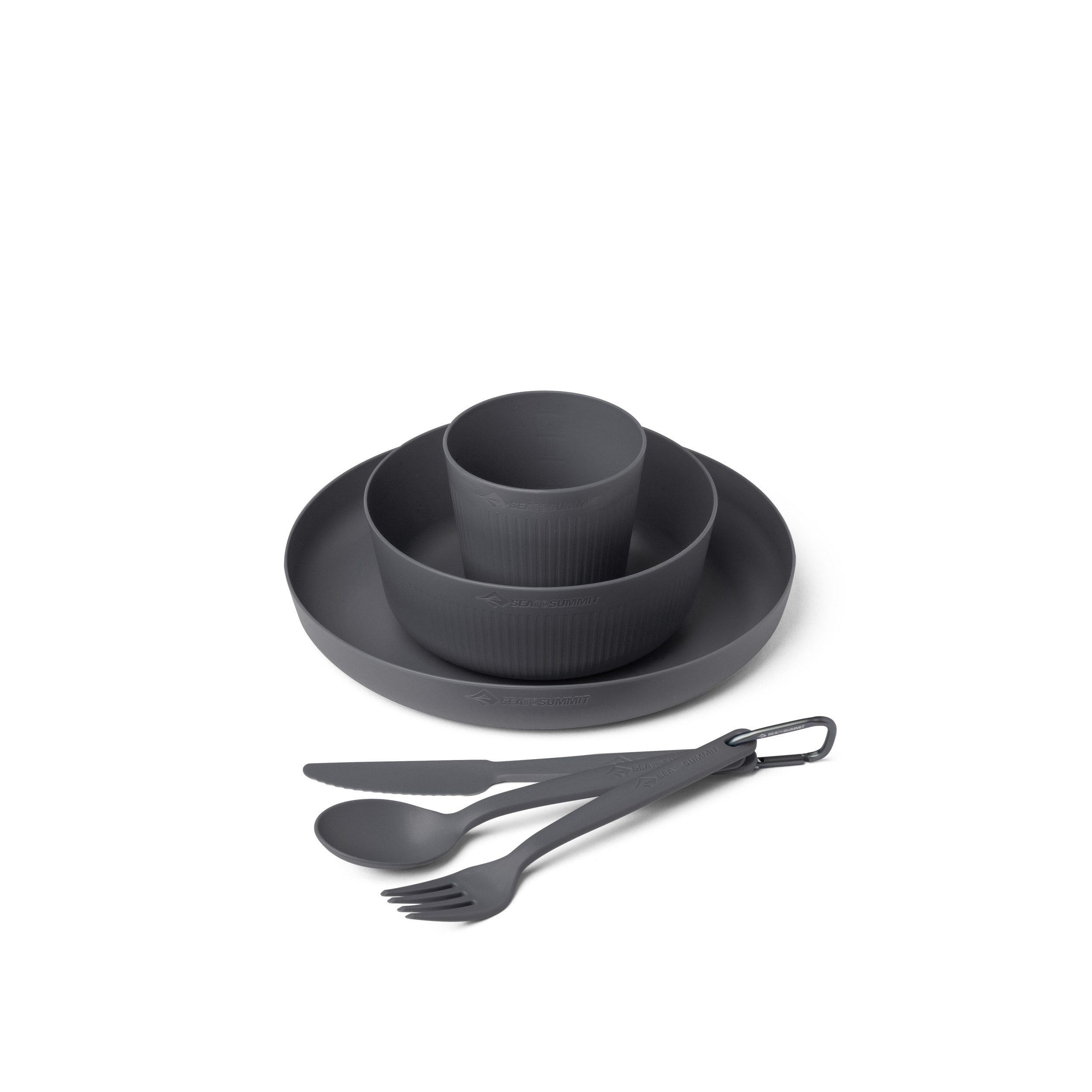 sea to summit Outdoor-Spielküche Camp Dinnerware Set w/ Mesh Sack CHARCOAL 95% Polypropylen, 5 % Glasfaser;