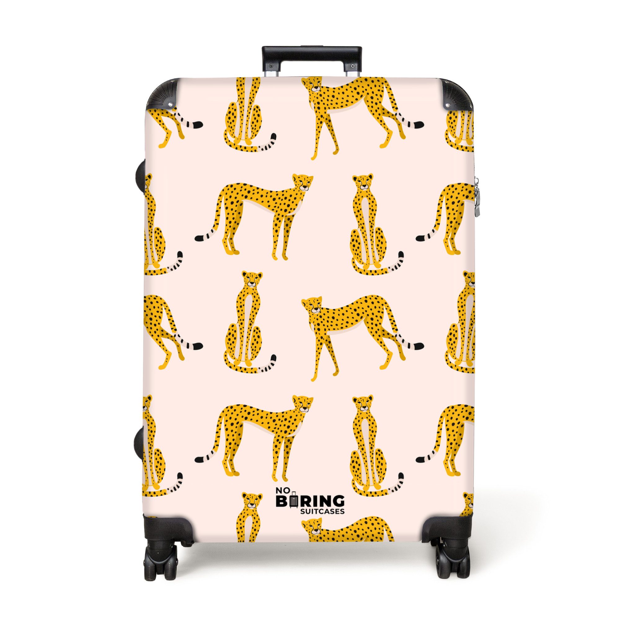 NoBoringSuitcases.com© Hartschalen-Trolley Geparden als Muster auf günstig online kaufen