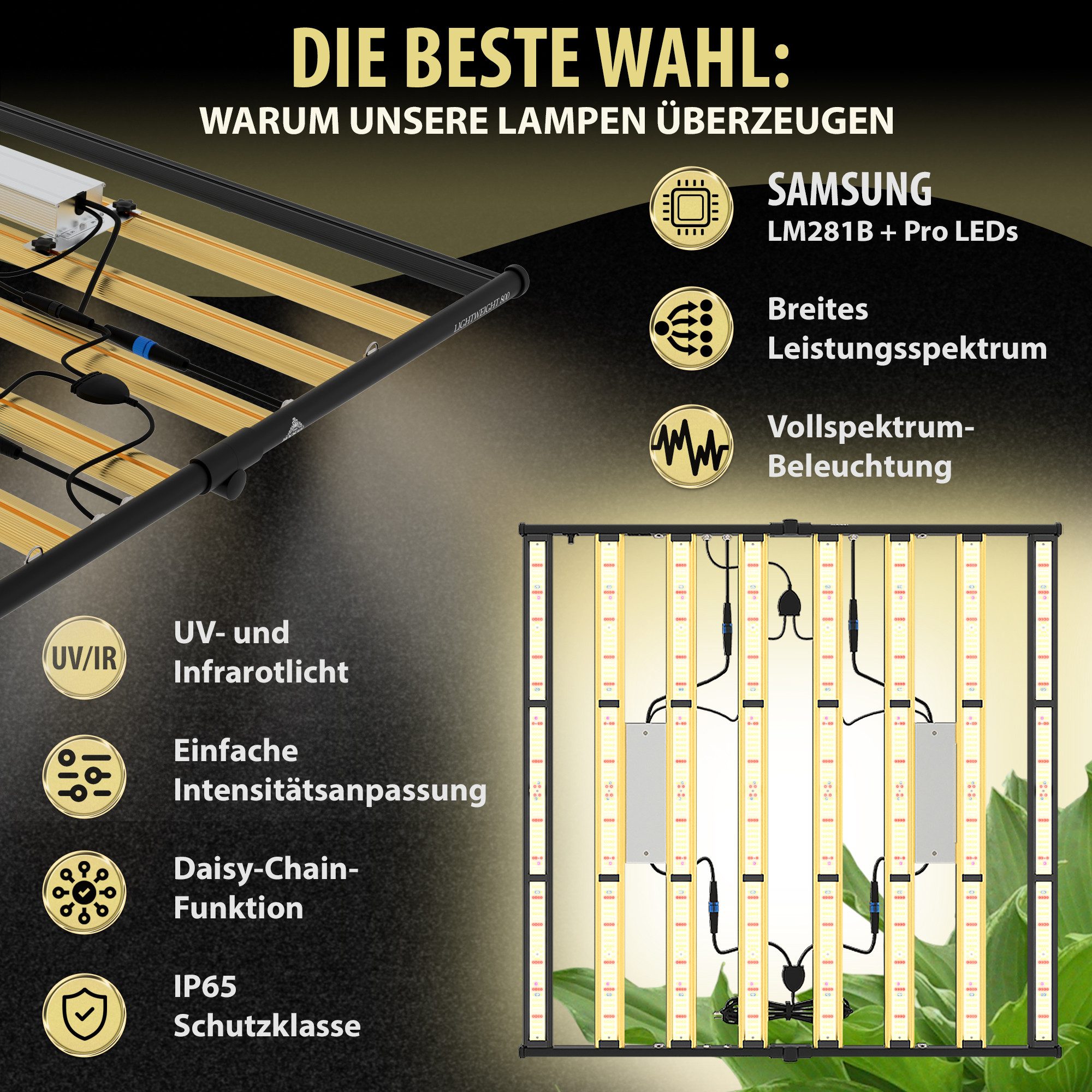 THE HOOKAH Pflanzenlampe SAMSUNG GrowLampe Lampe LED Light Vollspektrum UV+ günstig online kaufen