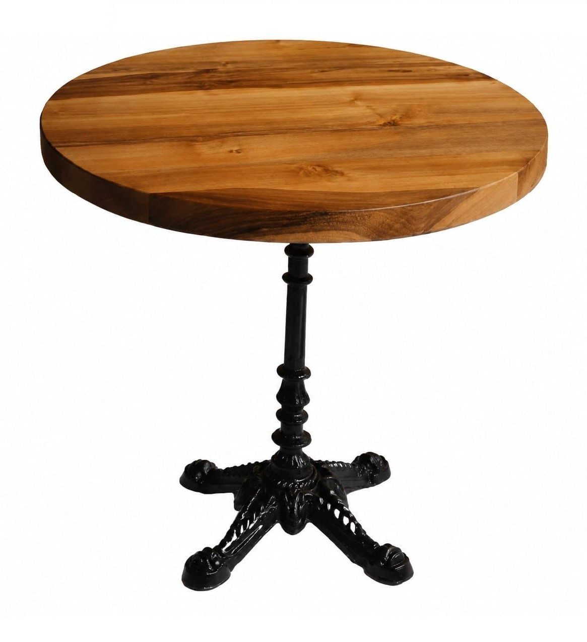 Xlmoebel Beistelltisch Runder Wohnzimmertisch Holz Metallbeine Zeitloser Stil (1-St., 1-tlg)