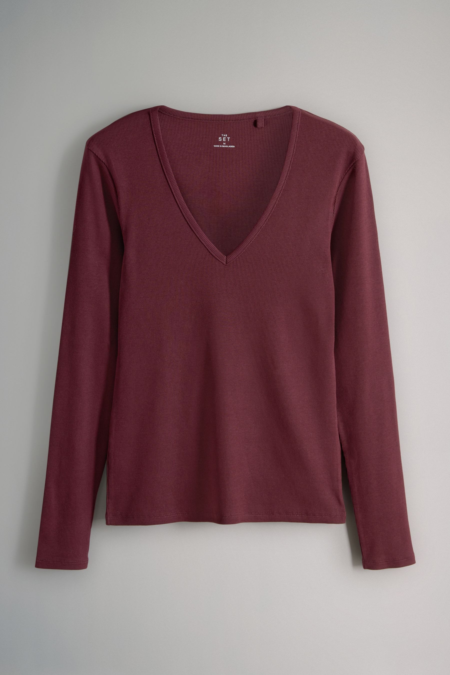 The Set Langarmshirt The Set Langarmshirts mit V-Ausschnitt, 5er-Pack (5-tl günstig online kaufen