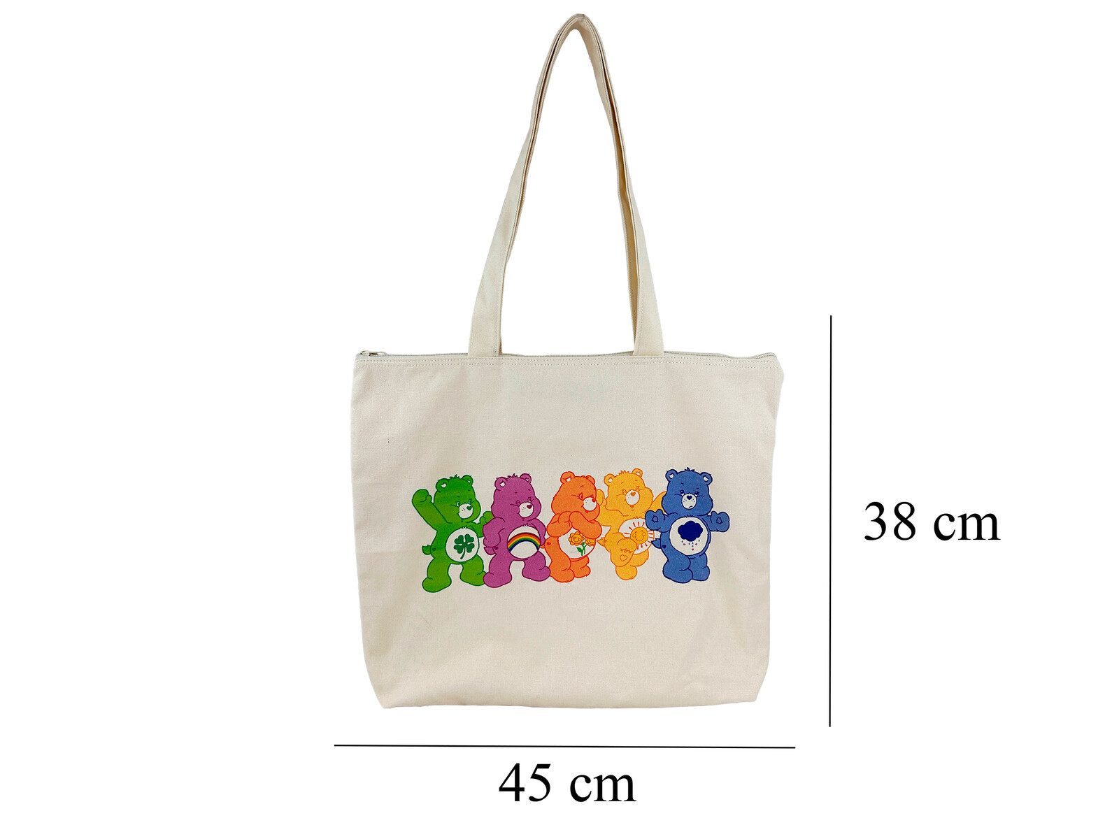 Glücksbärchis Shopper Tasche schlicht mit langen Henkeln Alltagstasche