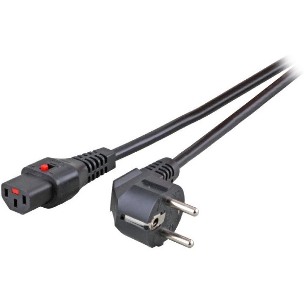 IEC Stromkabel - EU EFB 10A Lock Stromkabel Netzkabel ELEKTRONIK - Schuko-C13 schwarz