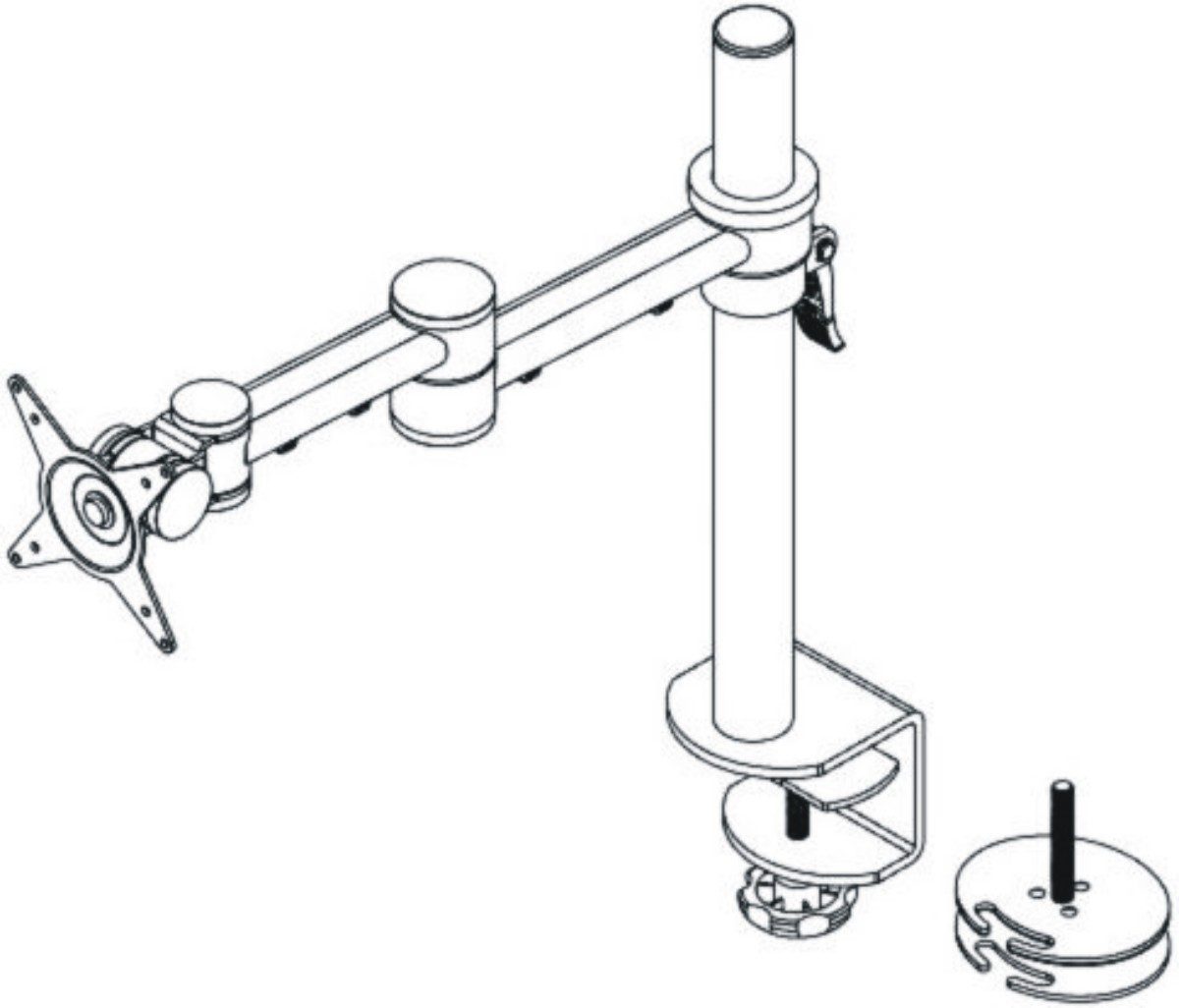 Monitor-Halterung Monitorarm ViewMate Style 662 silber
