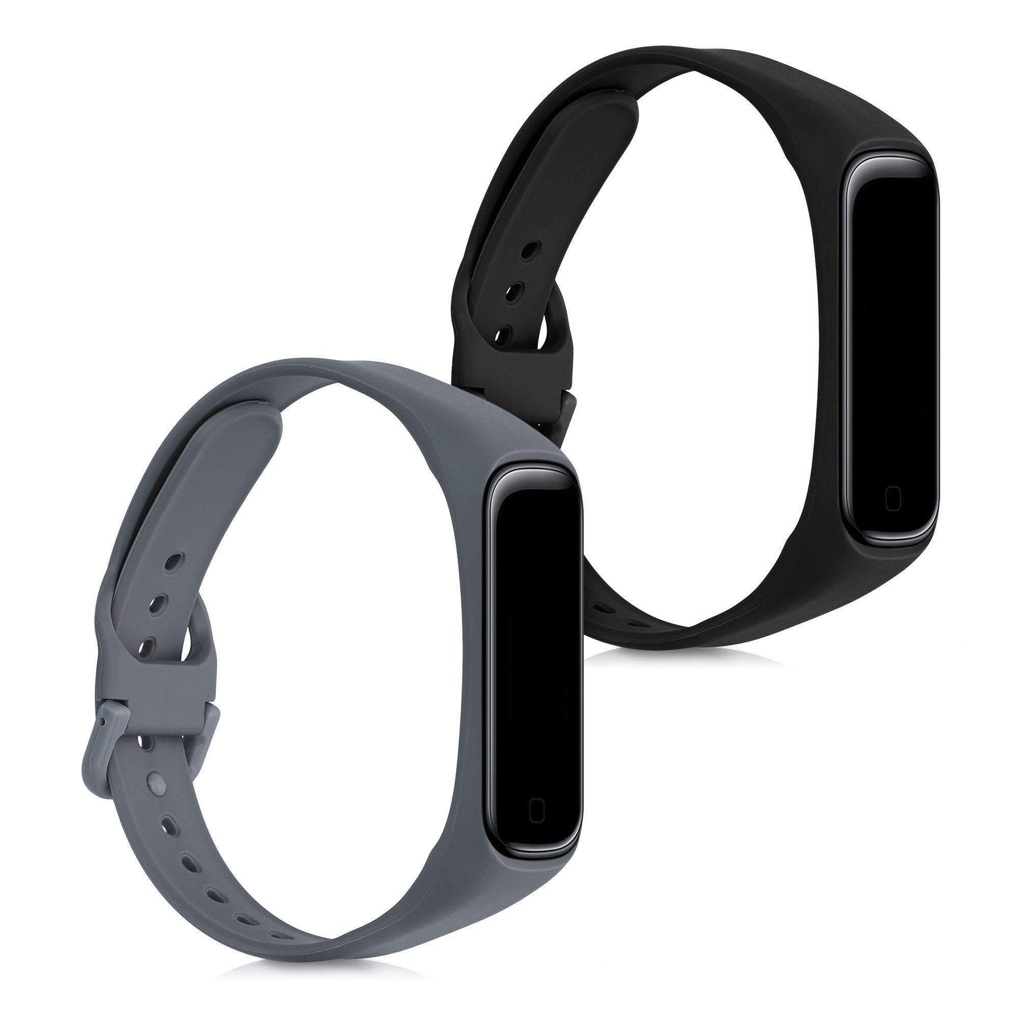 kwmobile 2x Sportarmband für Samsung Galaxy Fit 2 Smartwatch, Armband TPU Silikon Set Fitnesstracker