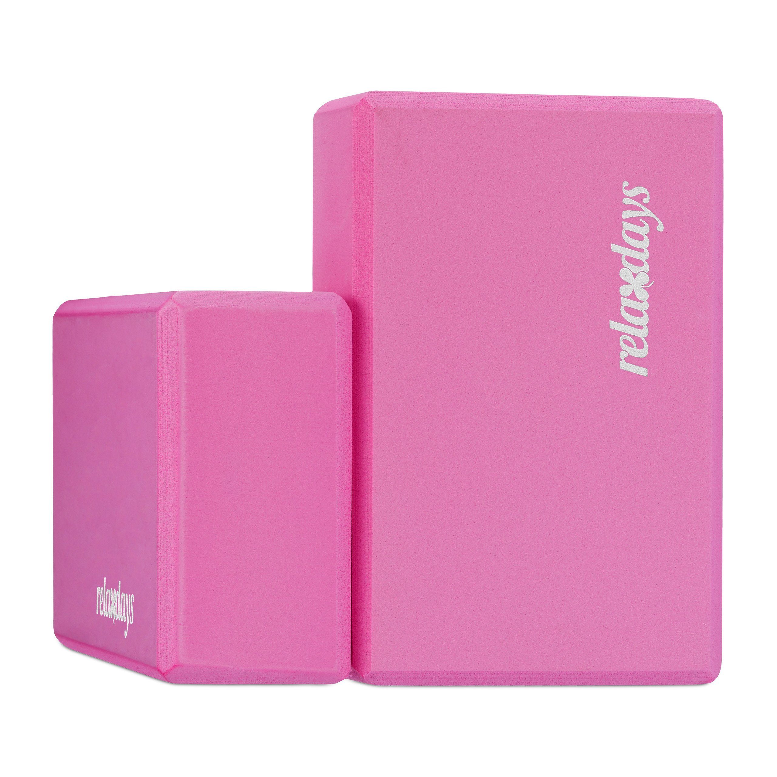 relaxdays Yogablock 10 x Yogablock pink