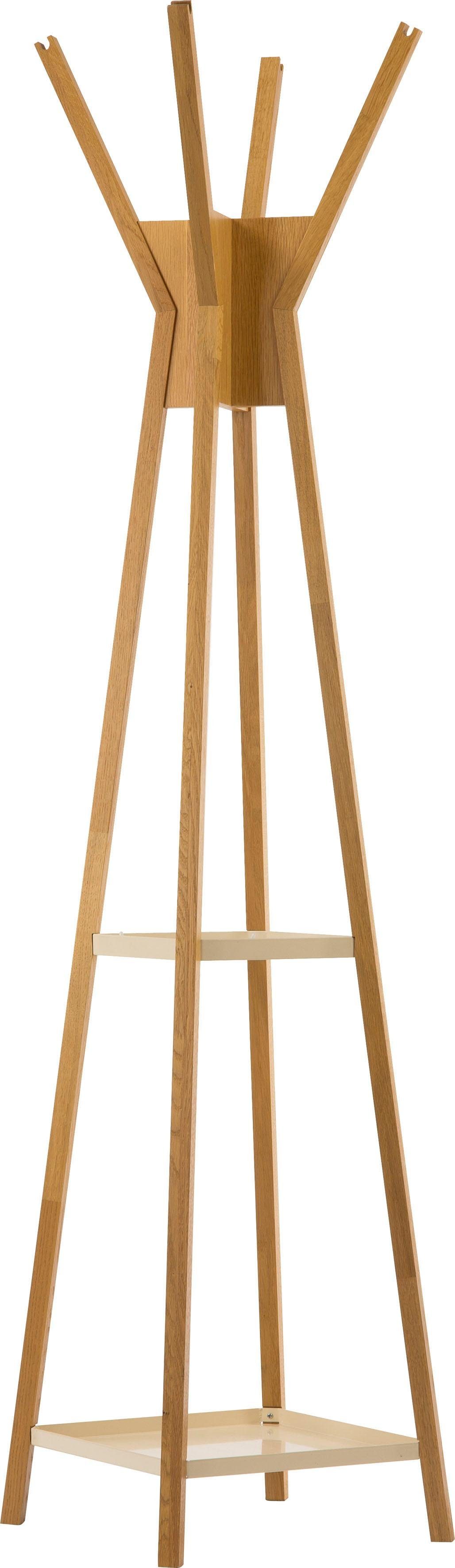 Woodman Garderobe Magellan, im skandinavian Design, aus massiver Eiche, mit 4 Haken