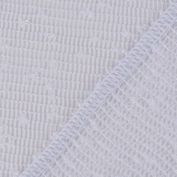 Meterware Rasch Textil Gardinenstoff Stores May Gitterstruktur weiß 280cm, leicht perforiert, Polyester, mit Bleiband, pflegeleicht, überbreit