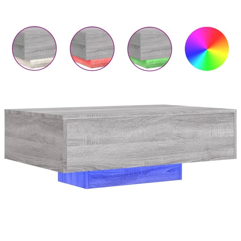 vidaXL Couchtisch 85 x 55 x 31 cm Couchtisch mit LED Leuchten Grau Sonoma 85x55x31 cm So
