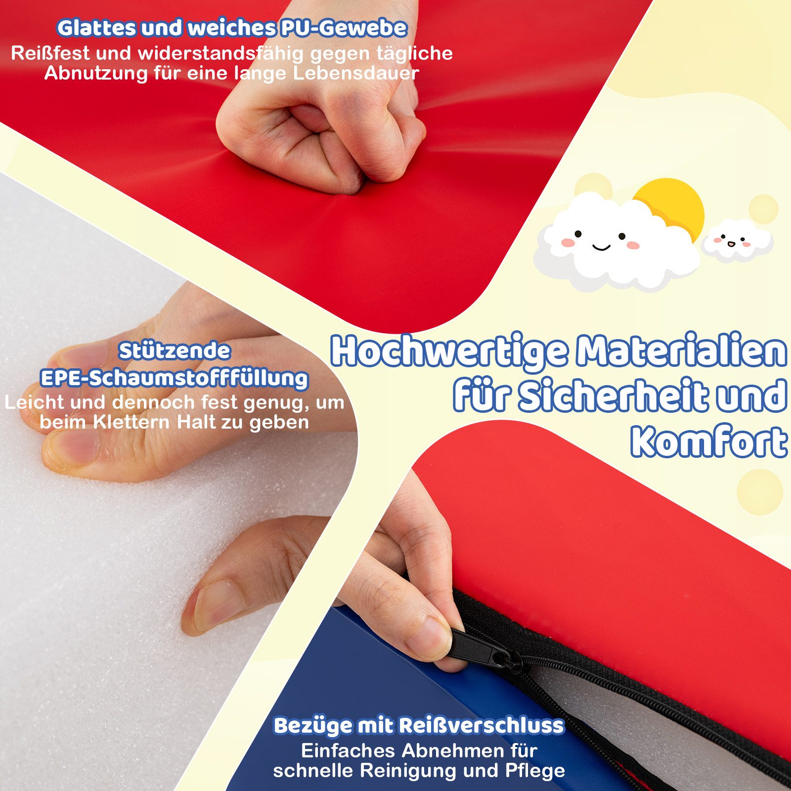 COSTWAY Spielbausteine, (5 St), Kletterspielzeug für Kinder ab 12 Monaten