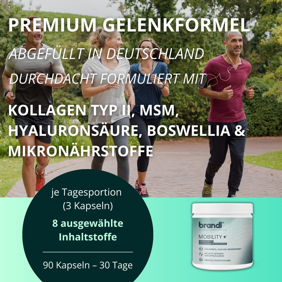 Brandl Nutrition Kollagen Typ 2 – Mobility + All in One Kolagen Kapseln für Gelenke Kapseln, Collagen Peptide – Mobility Gelenkkapseln all in one brandl®