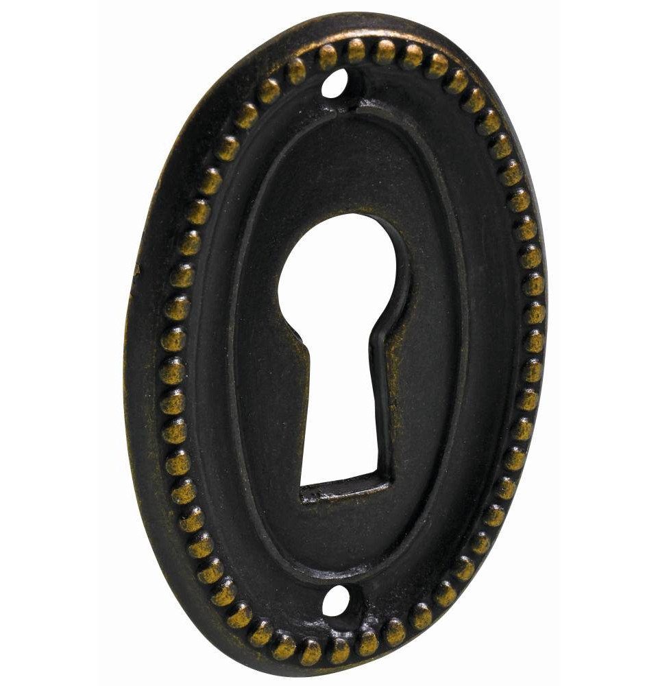 Hettich Möbelbeschlag Hettich Schlüsselschild brüniert 25 x 37 x 2 mm