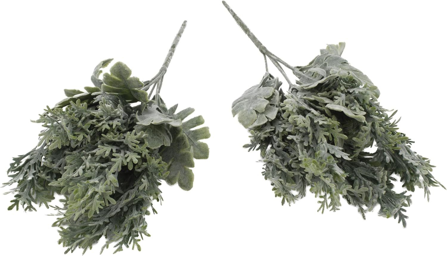 Kunstpflanze 2er Set künstliches Silberblatt 35 cm Kunstpflanze Greiskraut, günstig online kaufen