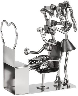 BRUBAKER Dekofigur Metallskulptur Schraubenmännchen Friseur Friseurin (1 St), kunstvolle Geschenkfigur für Friseure und Frisörinnen, Metallfigur Frisör Frisörin
