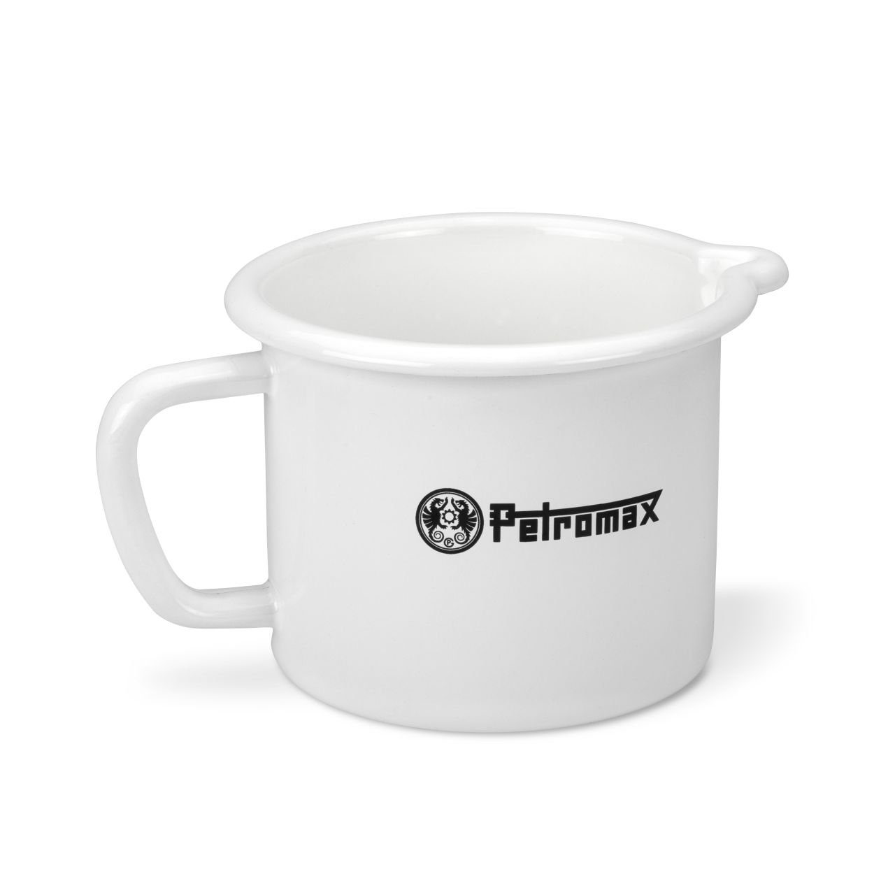 Petromax leicht weiß Messbecher, reinigende zu Kratzfeste Küchen-Zubehör, Liter) und Milchtopf, Messbecher Emaille (1,0 Oberfläche