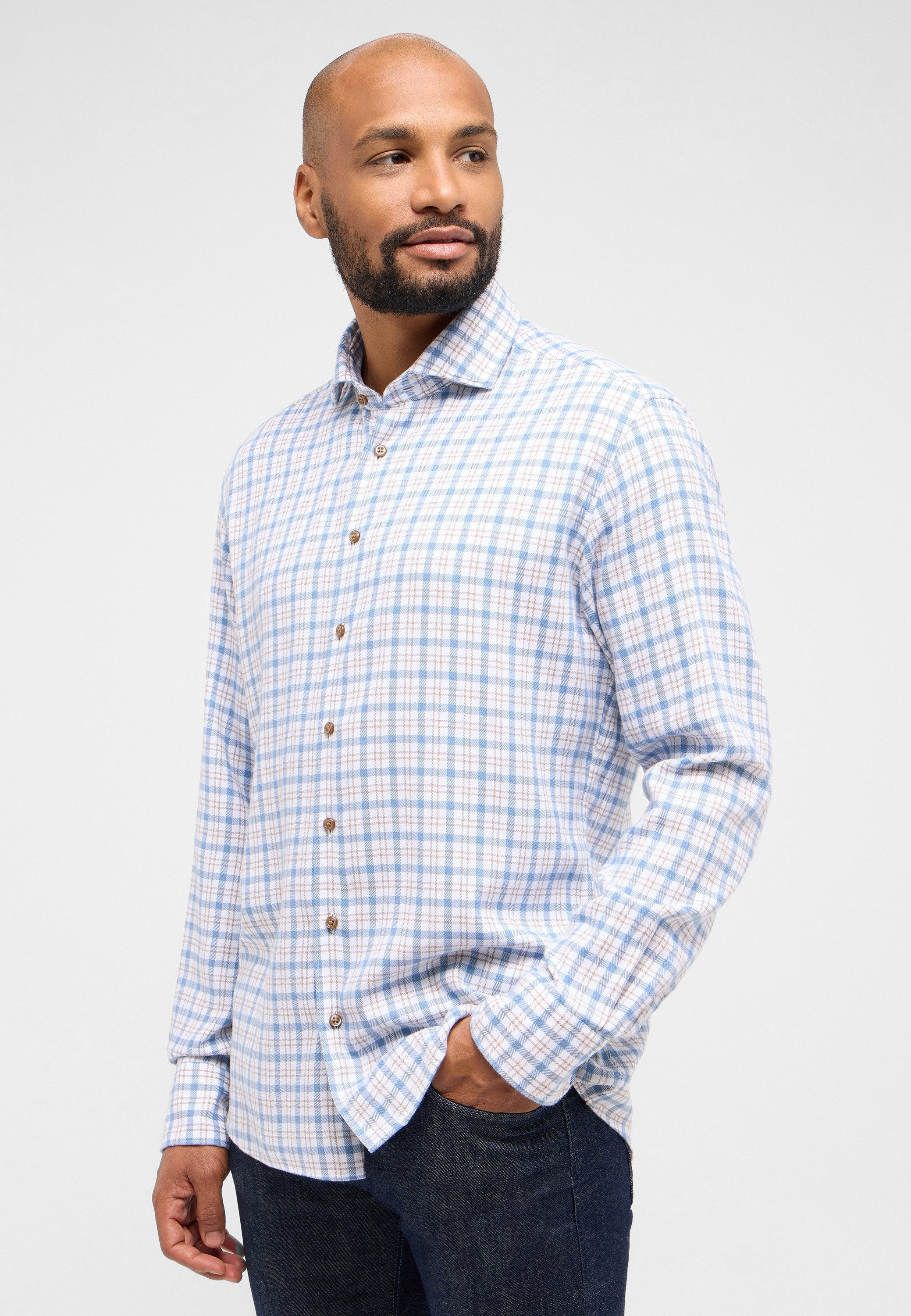 Eterna Langarmhemd MODERN FIT EASY IRON günstig online kaufen