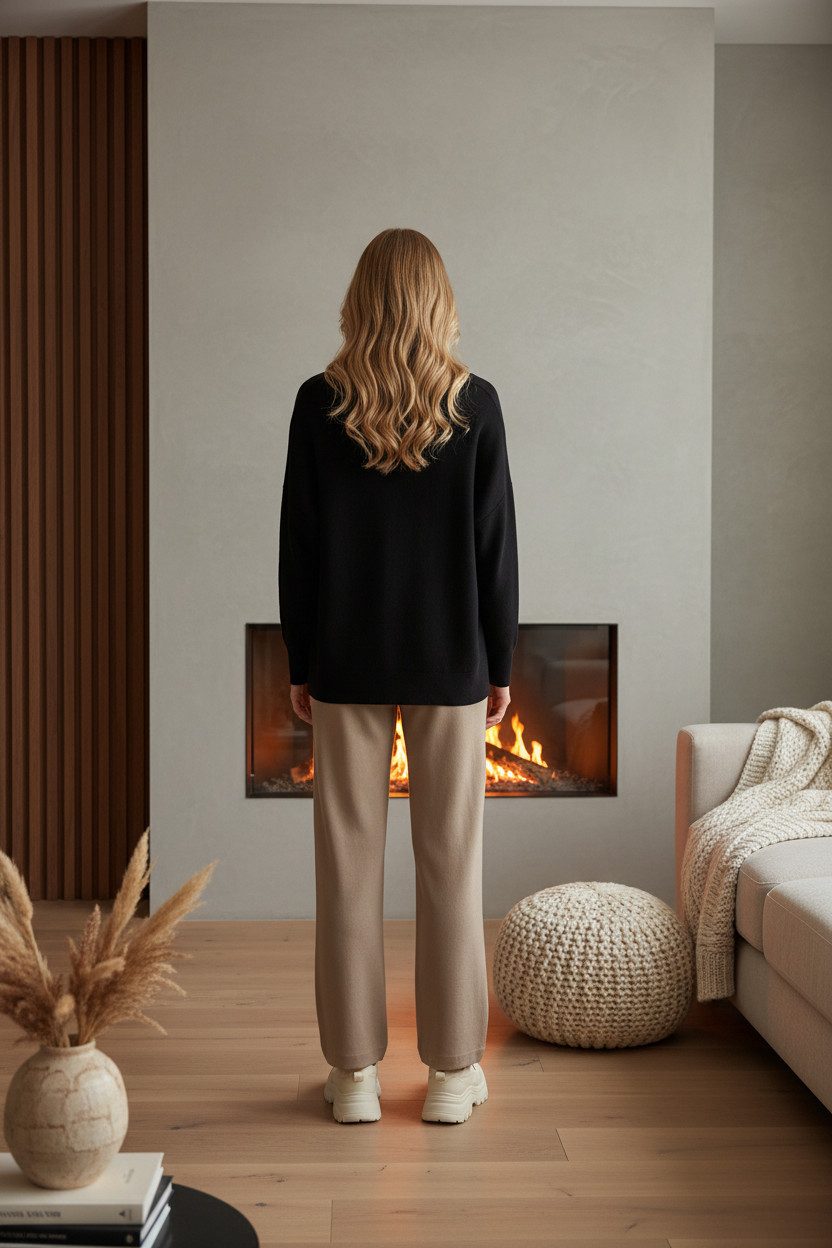 Zuckerwatte V-Ausschnitt-Pullover feingestrickt aus wertiger Viskose Stretch Mischung