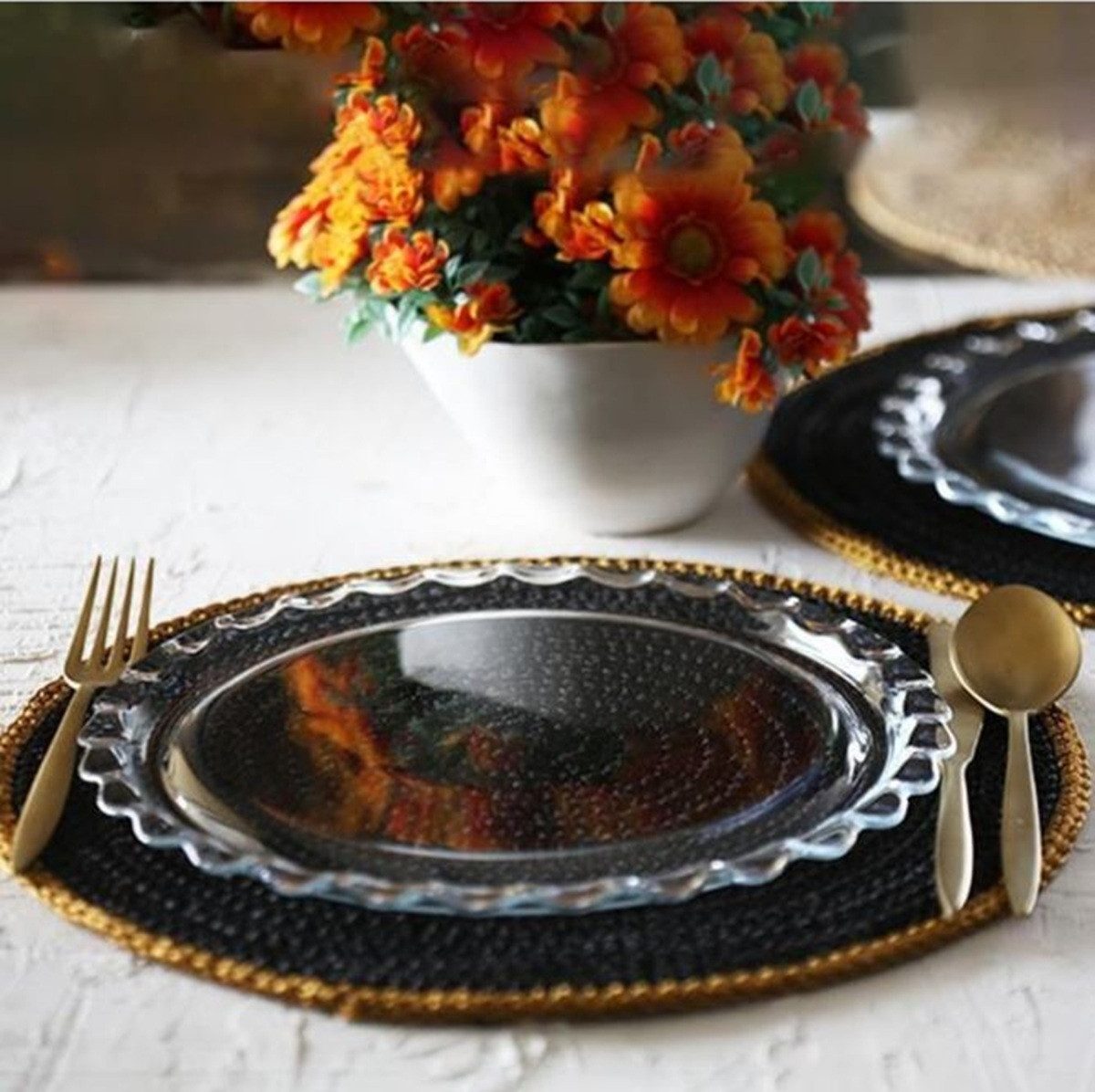Pasabahce Servierteller Petite Patisserie Servierplatte - ø26,5 cm aus hochwertigem Glas, Glas, (1-tlg., 1x Servierteller), ø26,5 cm