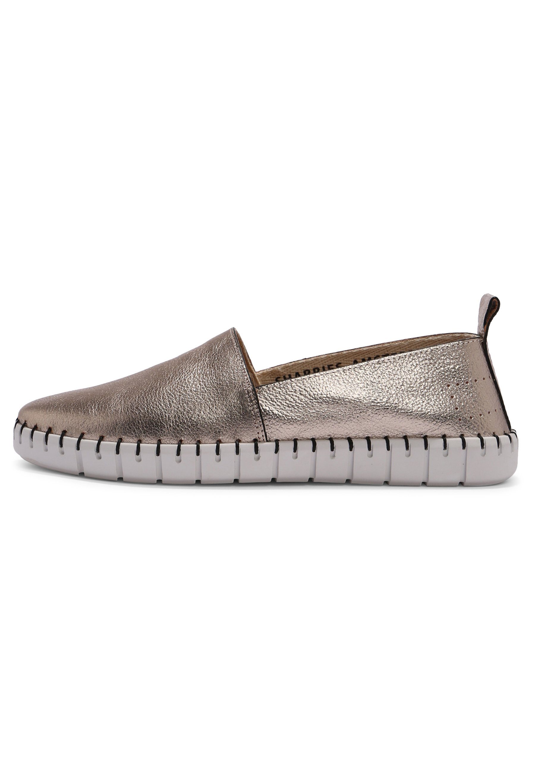 Shabbies Amsterdam mit flexibler Sohle in Loafer Metallic-Optik