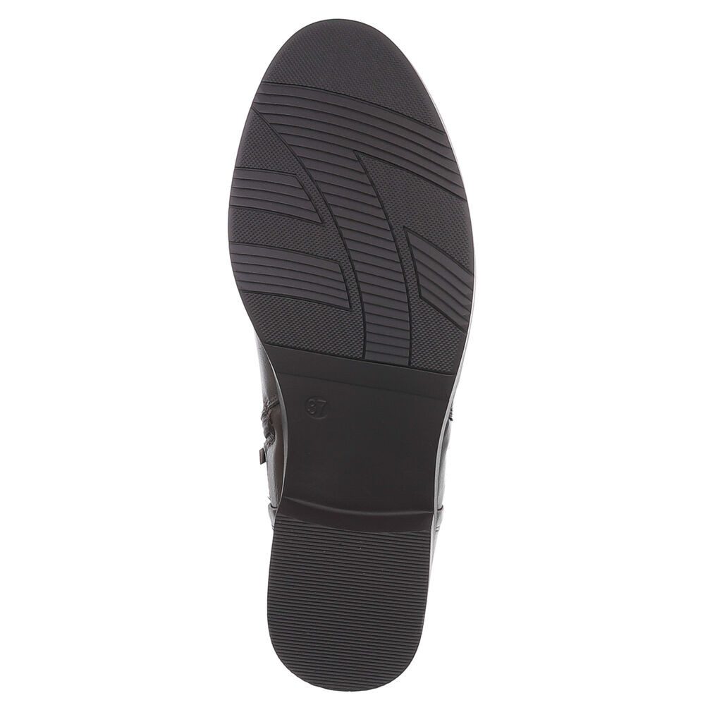 Ital-Design Elegante Ankle-Boots mit Reißverschluss für Damen Stiefelette (90514836) Blockabsatz Flache Stiefeletten in Schwarz