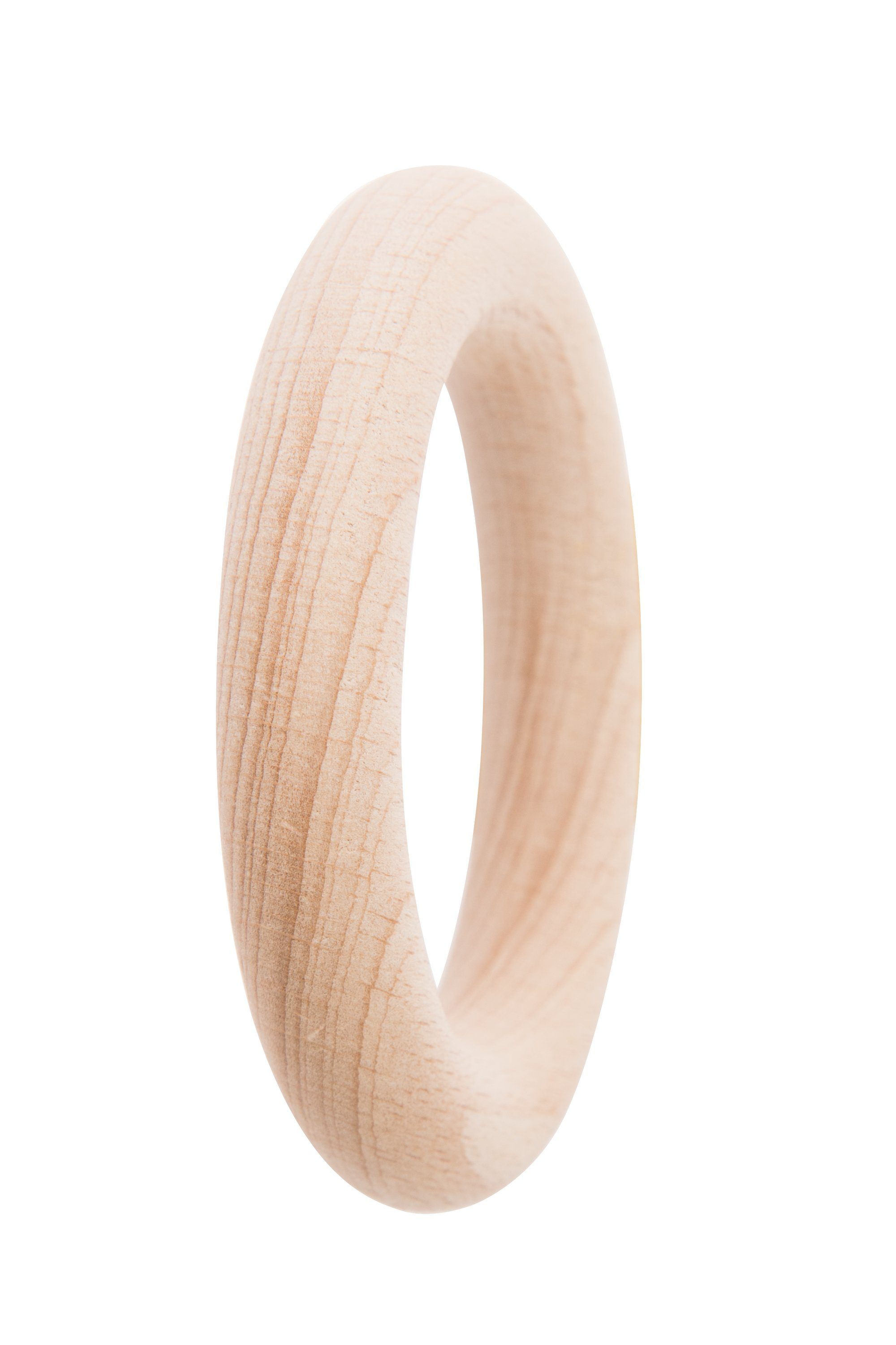 Rico Design Dekoobjekt Baby Holzring Rassel, 7 cm