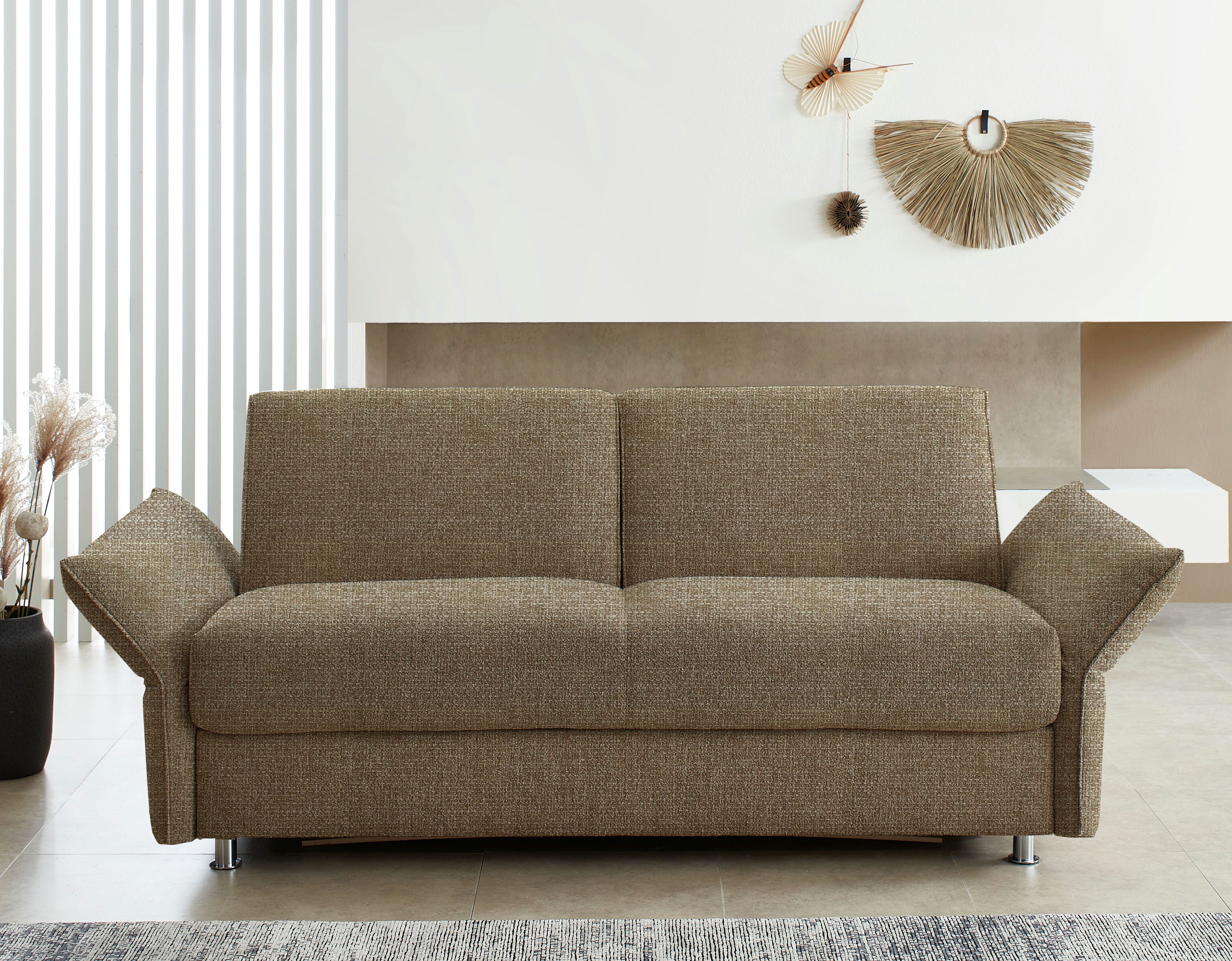 Bali Schlafsofa LINA, Dauerschlaffunktion, 140 u. 160 er Breiten, durchgehender Lattenrost mit 6-facher Härtegradregulierung
