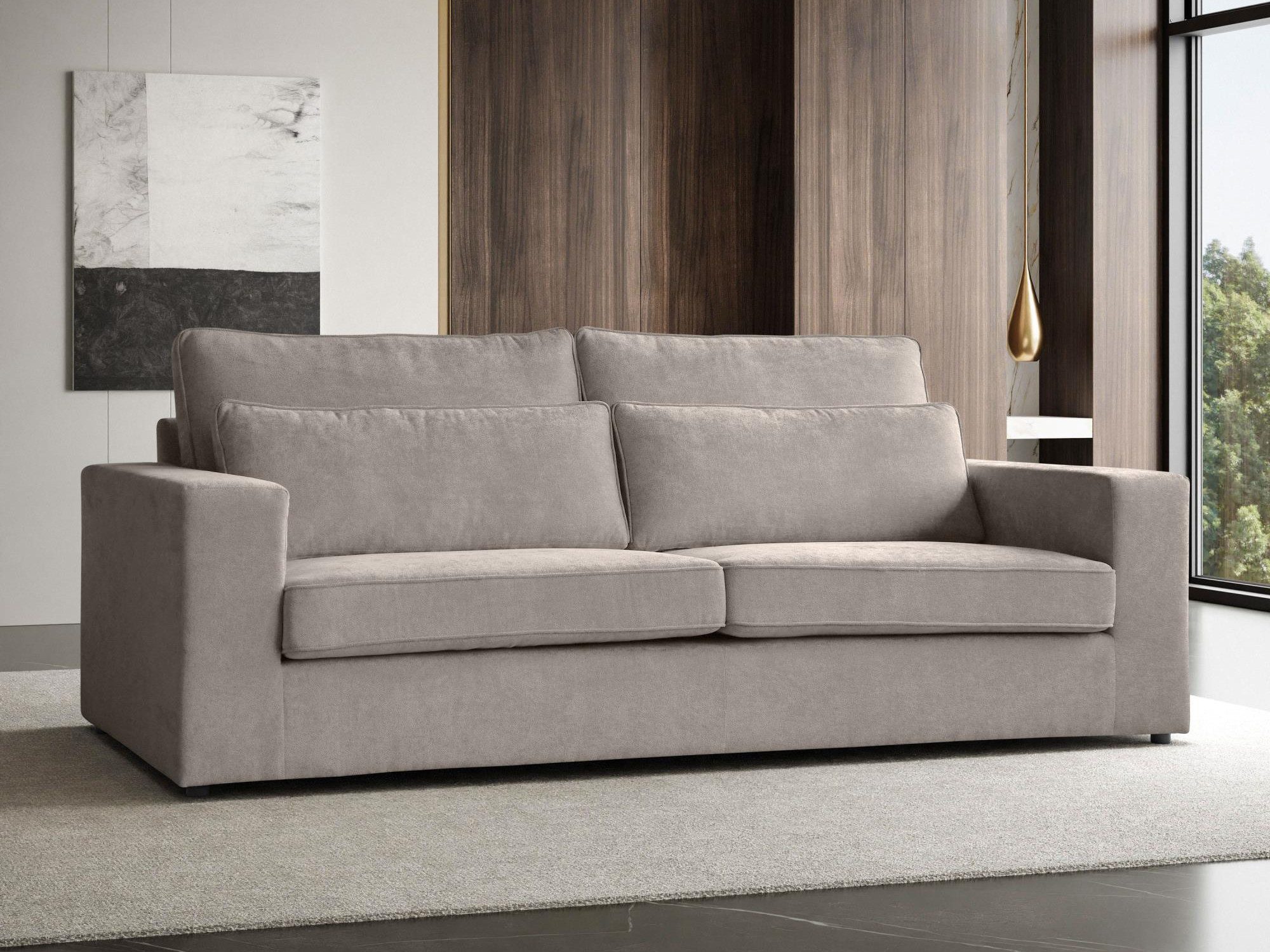 Beautysofa Ecksofa Modernes, stilvolles und elegantes 3-Sitzer-Sofa PARMA, B:225/H:90/T:108cm
