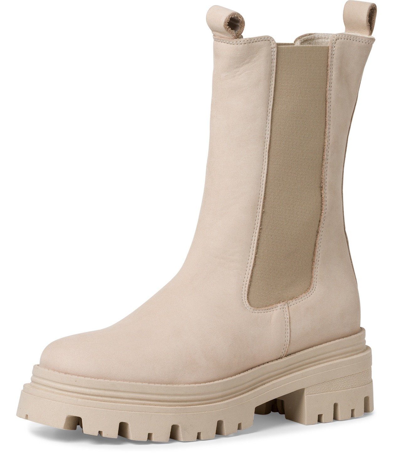 Tamaris Chelseaboots mit beidseitigen Stretcheinsätzen hellbeige | Chelsea-Boots