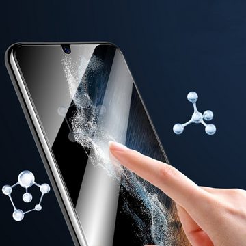 CLM-Tech 2x Schutzfolie für Samsung Galaxy A15 5G Panzerfolie kristallklar für Samsung Galaxy A15 5G, Displayschutzglas, Galaxy A15 5G Panzerglas Folie - Anti-Fingerabdruck und kratzfest -, 2 Stück, Unterstützt Fingerabdruck-ID, Kristallklar