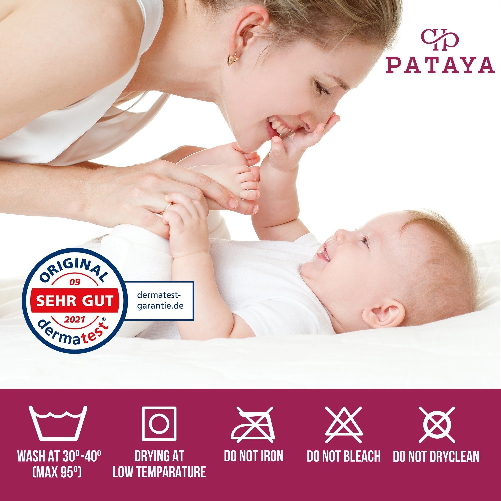 Matratzenschoner 90x200, 140x200, 160x200, 180x200 wasserdichte Matratzenauflage Pataya