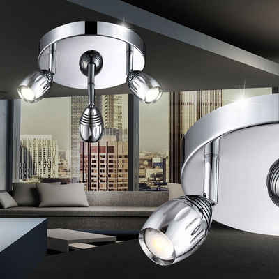 Globo LED Deckenleuchte, LED-Leuchtmittel fest verbaut, Warmweiß, LED 15 Watt Decken Strahler Beleuchtung beweglich Leuchte Globo