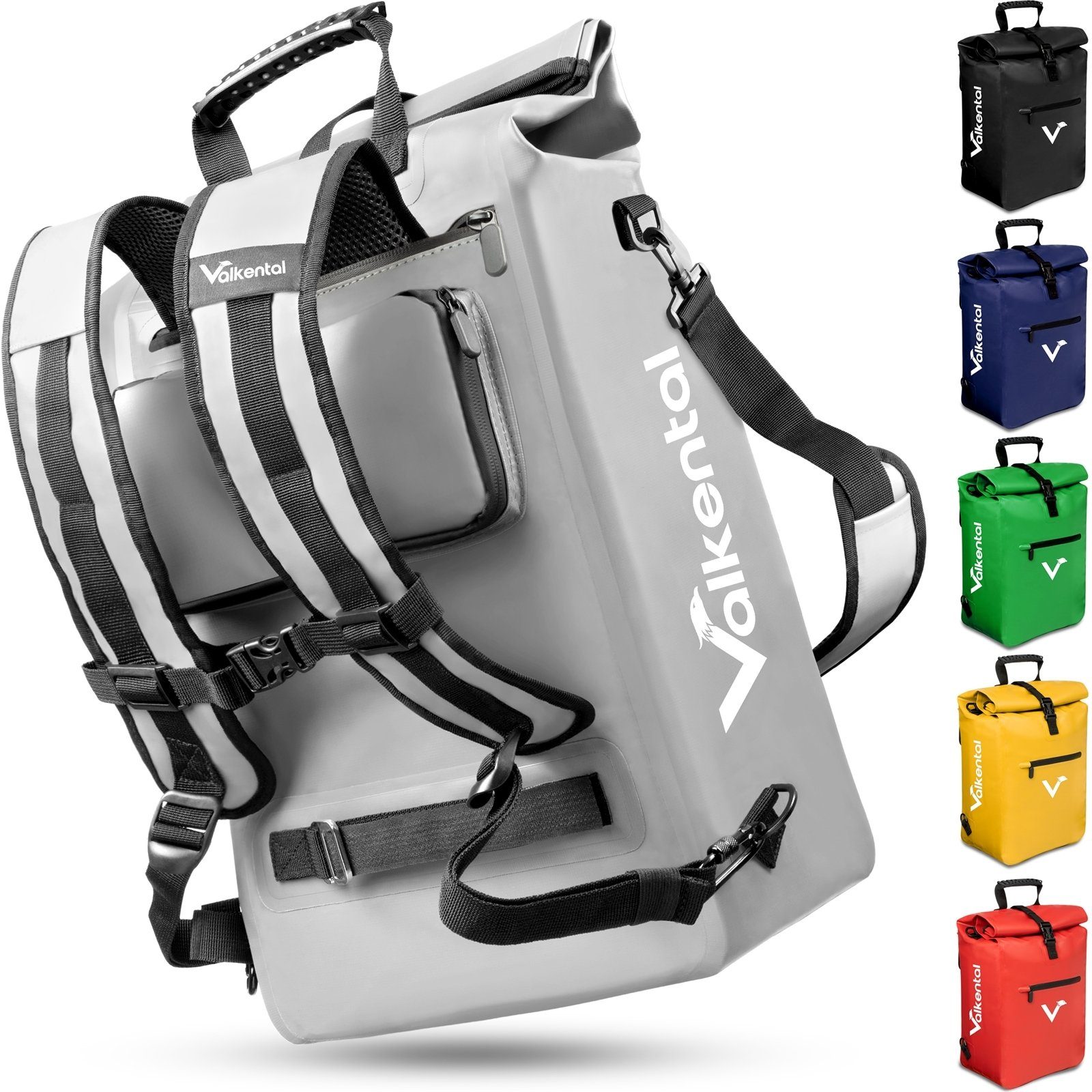 Valkental Fahrradtasche ValkOne 3in1 Fahrradtasche (1-tlg., 1 Fahrradtasche), wasserdichter reflektierender Rucksack